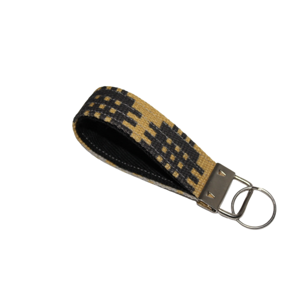Moose & Co - Welsh Tapestry print Key fobs - Mustard