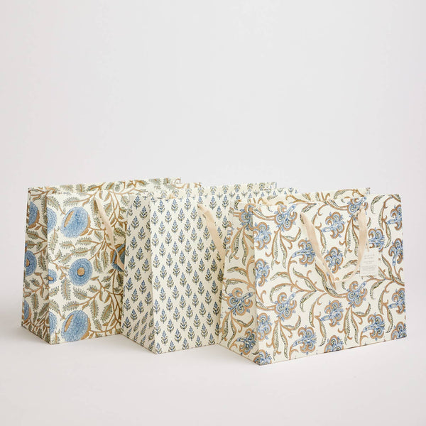 Paper Mirchi - Block Print Blue Stone Large Gift Bag