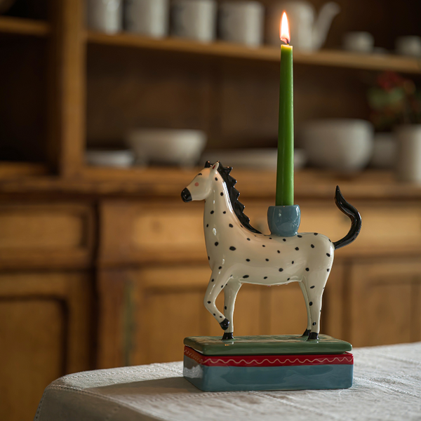 LAETITIA ROUGET Jose Dot Candleholder Blue Grey