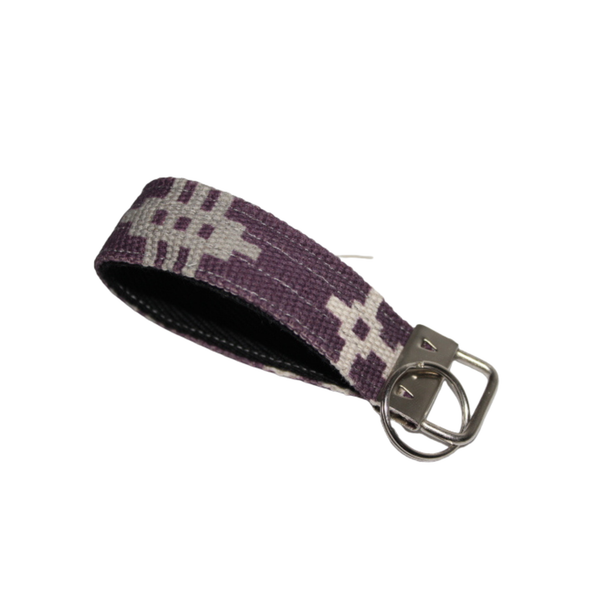 Moose & Co - Welsh Tapestry print Key fobs - Purple