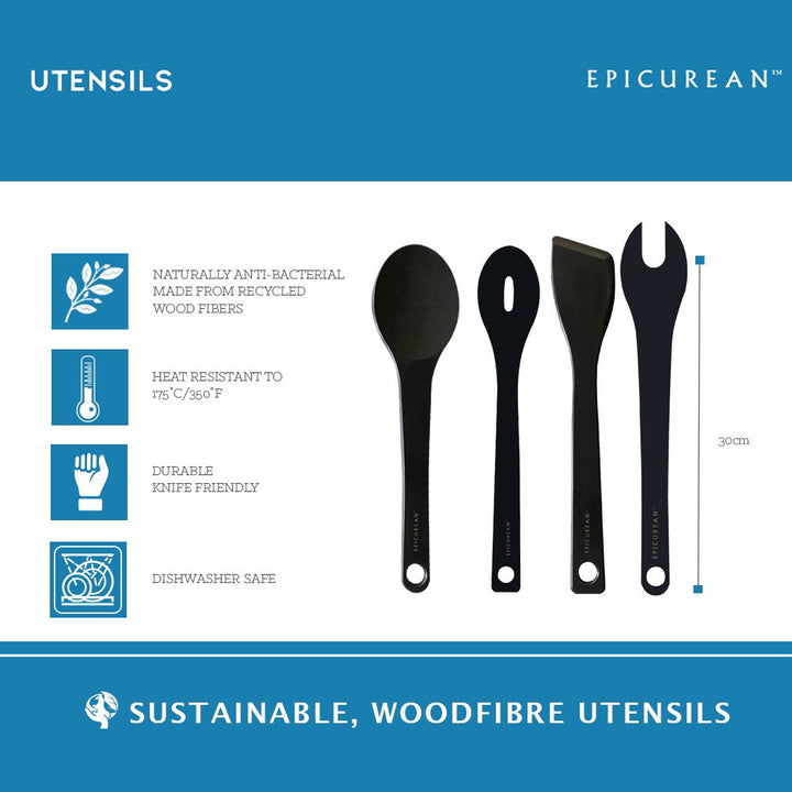 Epicurean Angled Spork, Black Wood Fibre – Jack & Abel
