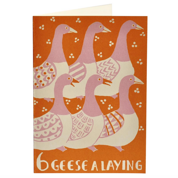 Pack of Ten Cards Six Geese A-Laying