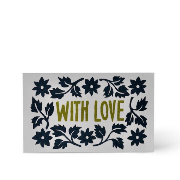 Pack of Ten Square Cards Leaves and Stars Black Forest and Sap