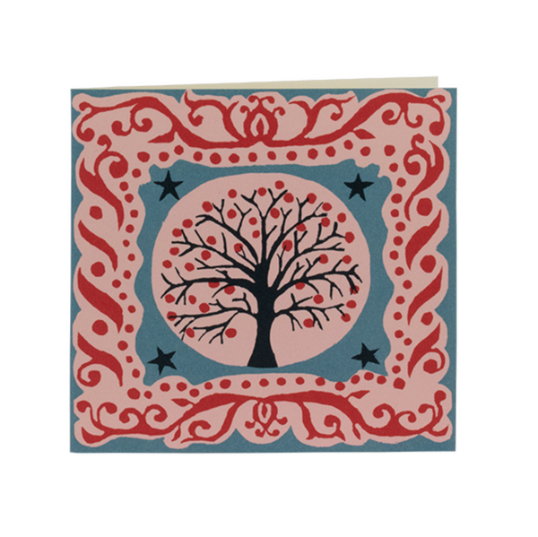 Pack of Ten Square Cards Tree and Stars