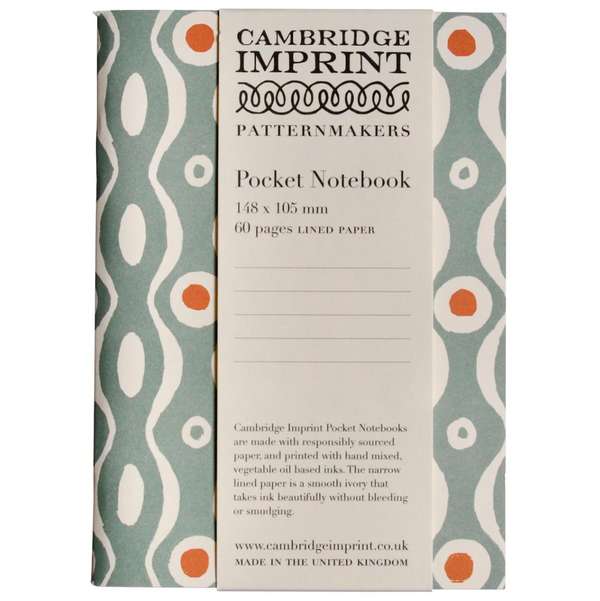 Pocket Notebook Persephone Teal and Orange