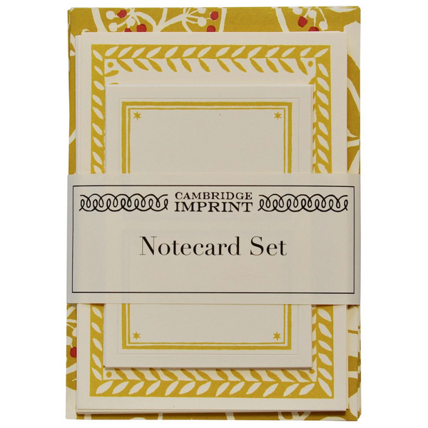 Set of Notecards and Envelopes Ivy Piccalilli and Cranberry