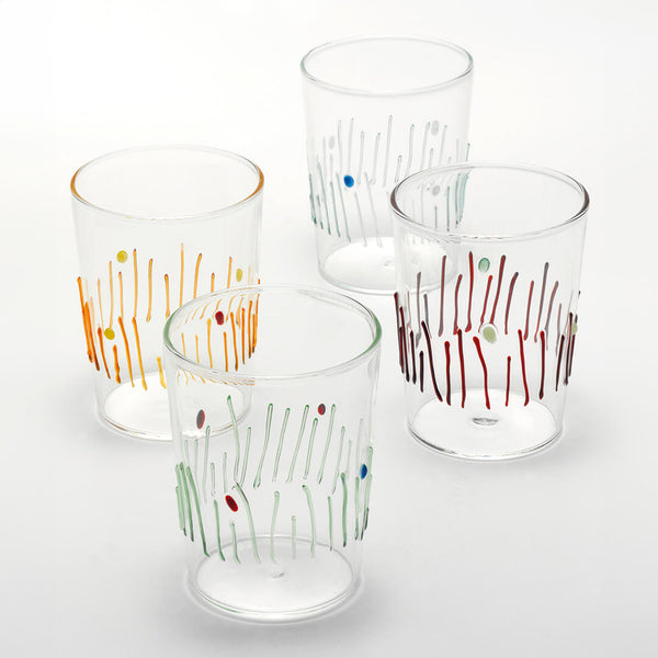 Set of 4 Stagioni Glass Tumblers