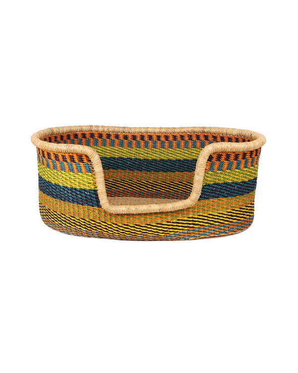 The Basket Room - KUDUNGU : Panier pour chien orange, jaune et bleu - Petit : Orange / Petit