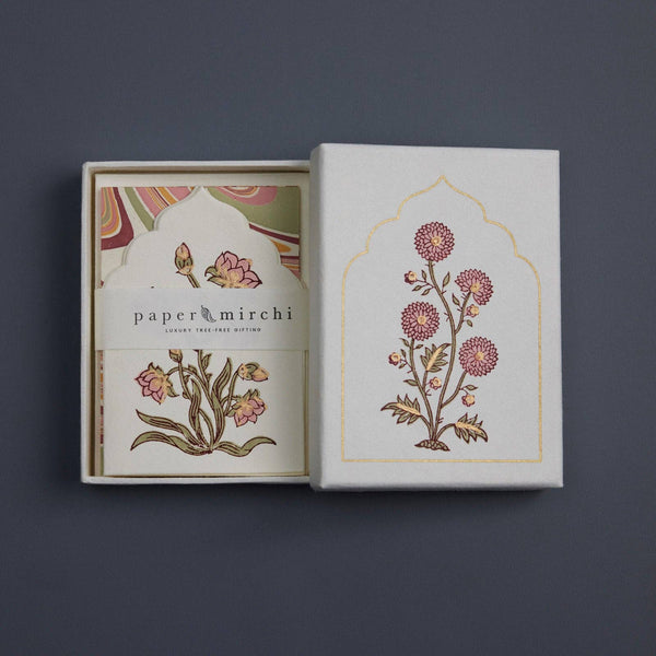 Paper Mirchi - Boxed Artisan Notecard Set - Sandook Quartz