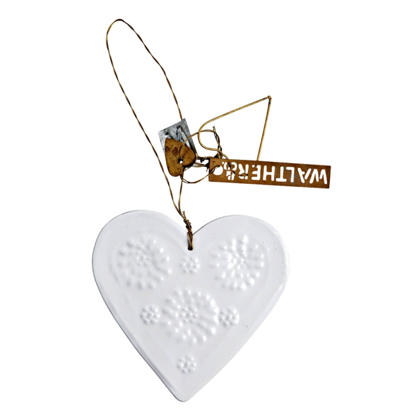 Walther & Co. Heart, white - pack of 3