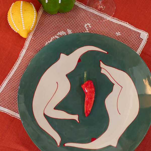 LAETITIA ROUGET Swimmers Khaki Fruit Platter