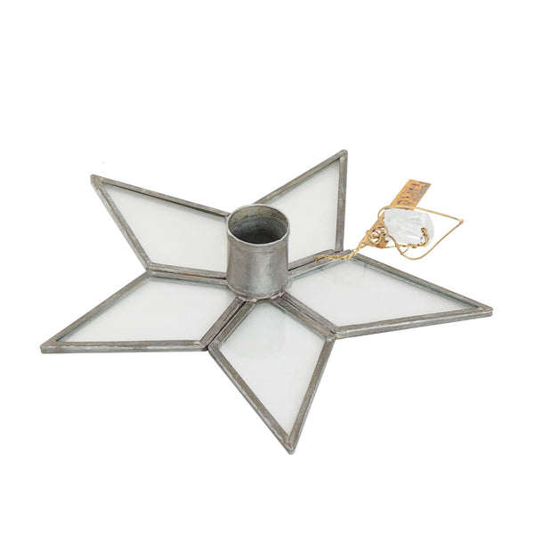 Walther & Co. Star candle holder, glass